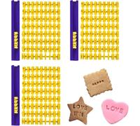3Pcs Alphabet Number Cookie Press Stamps, Fondant Letter Number Moulds,Letter Stamps for Clay Fondant Icing Biscuit Press, Cake Decorating Tools for Mother's Children's Day Baking, Clay, and Pastries