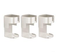 3Pcs Aluminium Electric Toothbrush Holder, Wall-Mounted Bathroom Organizer for Toothpaste And Accessories, Adjustable Electric Toothbrush Stand for Bathroom(White)