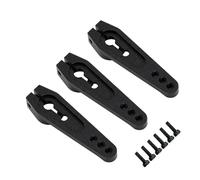 3pcs Aluminum 25T Servo Arms M2 Thread Metal 25 Teeth Steering Servo Horn Compatible with Futaba Savox Power HD HSP Servo Motors (Black)