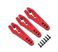 3pcs Aluminum 25T Servo Arms M2 Thread Metal 25 Teeth Steering Servo Horn Compatible with Futaba Savox Power HD HSP Servo Motors (Red)