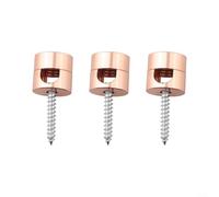 3pcs Aluminum Cable Clips, Metal Wire Organizer and Cord Holder for Desk, Wall or Ceiling, Compatible with Round or Flat Wires Under 7mm Diameter (rose gold)