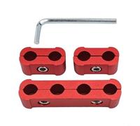 3Pcs Aluminum Spark Wire Clamp Set for Ignition Line Separation and Engine Bay Wire Alignment Without Adhesives or Tape (Red)