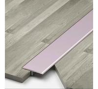 3Pcs Aluminum T Molding Floor Transition Strip Floor Door Divider Strip Flooring Edge Trim Floor Cover Strips for Tile Wood Laminate Joins Gap(Purple Gold,2cm x 270cm (3 * 90cm))