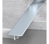 3pcs Aluminum T Molding Trim Floor Transition Strips Waterproof Door Threshold Seal Strip For Joining Gaps Laminate Planks Tiles(Grey,2 * 270cm(3 * 90cm))