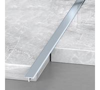 3pcs Aluminum T Molding Trim Floor Transition Strips Waterproof Door Threshold Seal Strip For Joining Gaps Laminate Planks Tiles(Grey,1.2 * 270cm(3 * 90cm))