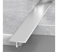 3pcs Aluminum T Molding Trim Floor Transition Strips Waterproof Door Threshold Seal Strip For Joining Gaps Laminate Planks Tiles(Silver,3.3 * 270cm(3 * 90cm))