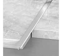 3pcs Aluminum T Molding Trim Floor Transition Strips Waterproof Door Threshold Seal Strip For Joining Gaps Laminate Planks Tiles(Silver,1 * 270cm(3 * 90cm))