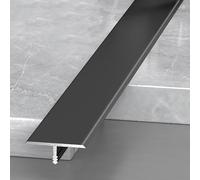 3pcs Aluminum T Molding Trim Floor Transition Strips Waterproof Door Threshold Seal Strip For Joining Gaps Laminate Planks Tiles(Black,2 * 270cm(3 * 90cm))