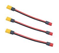 3pcs Amass XT60 XT60H Male to Deans T Female Plug Connector Adapter with 14AWG Silicone Wire for RC Lipo Battery