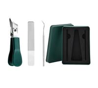3PCS Angled Nail Clipper Width Jaw Anti-splash Ergonomic Design Non Slip Grip Ergonomic Clipper Set for Thick Nails