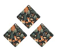 3PCS Animals Woodland Car Air Freshener Hanging Scented Cards Cute Black Car Fresheners Long Lasting New Cars Scents for Women Men Natural Air Freshener with Lanyard Automotive Freshies