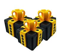 3PCS Annoying Gift Wrap Box with Screws, 3D Printed Prank Puzzle & Educational Toy, Fun and Engaging Christmas/April Fools DIY Desk Decoration & Twist Storage, Funny C Black & Gold 8×9.5cm（3.1"×3.7"）