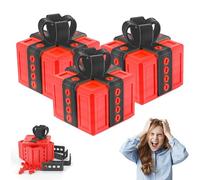 3PCS Annoying Gift Wrap Box with Screws, 3D Printed Prank Puzzle & Educational Toy, Fun and Engaging Christmas/April Fools DIY Desk Decoration & Twist Storage, Funny Cr Red & Black 8×9.5cm（3.1"×3.7"）