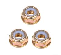 3pcs Anti-Loose Nylon Washer Nut M10x1.25 for Grass Trimmer | Precise M10x1.25 LH thread, standardized dimensions, direct replacement, no for modification needed