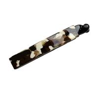 3pcs Anti Slip Banana Clip With Low Hair Volume Vertical Clip，Chocolate Brown Ponytail(Cream Champagne)