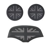 3Pcs Anti-Slip Soft Silicone Car Cup Holder Coasters UK Flag Style Car Cup Coaster Car Cup Mats Compatibled for Mini F55 F56