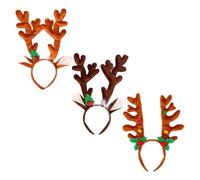 3pcs Antlers Headband Christmas Hair Hoop Fabric Classical Headwear