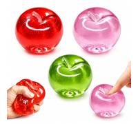 3Pcs Apple Squishy, Set with Pink, Green and Red Apples, Soft and Squeezable Squishy Set, Compact Size for Easy Portability