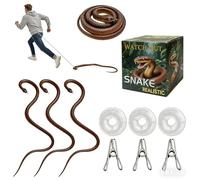 3Pcs April Fools Pranks Fake Snake Realistic Snake Prank With String Clip Fake Snakes On String Kit Toy Realistic Joke Prank Snakes Is Following U For Adults