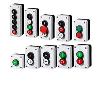 3pcs arrow symbol indicating start and stop self-recovery waterproof button switch emergency stop industrial hand-held control box(Red)