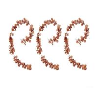 3pcs Artificial Eucalyptus Garland 195cm Autumn Red Green Leaf Wreath