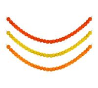 3pcs Artificial Marigold Flower Garland, Diwali Decorations for House, Marigold Garland Decorations, 5 feet long mixed Marigold Garlands artificial flower for Parties, Weddings, Home Decoration