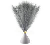 3pcs Artificial Pampas Grass Stems 45cm/18 Fake Fluffy Dried Pampas Grass Branches Stems Plants Bouquet Vase Filler, for Wedding Kitchen Living Room Bedroom Aesthetic Bohemian Home Decor