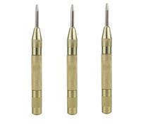 3Pcs Automatic Center Punch 5 Inch High Speed Steel Adjustable Spring Loaded for Wood Metal Plastic Glass Marking and Positioning