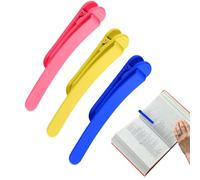 3pcs Automatic Silicone Bookmark, Reading Page Marker Clip for Teachers, Students, Book Lovers - Duckbill Design