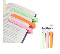 3PCS Automatic Silicone Bookmarks - Cute Book Accessories for Reading Women, Men, Kids & Book Lovers (3Pcs-A)