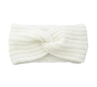 3pcs Autumn Winter Women Knitted Headband Headwrap Elastic Turban Solid Color Ear Warmer Outdoor Cycling Headwear For Winter(White A)