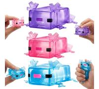 3Pcs Axolotl Squishy, Sensory Relaxation & Stress Relief, Soft Textured Slow Rising Design, Pink Blue Purple Assorted Colours for Focus Calm & Daily Leisure