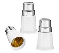 3PCS B22 to E27 Light Bulb Adapter for Ceiling Fan LED Incandescent CFL, Bayonet to Screw Bulb Adaptor, E27 Lamp Holder, BC to ES Lamp Base Socket Converter, Light Bulbs Bayonet Fitting Adapter