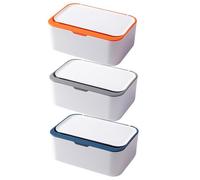 3PCS Baby Wipes Dispenser 7.5x5.1x3.1 Inch Large Opening Paper Baby Wipe Container with Sealing Lid Non-Slip Wipes Holder Dry & Wet Tissue Paper Storage Dispenser