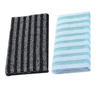 3pcs Back Scrubber，exfoliating Shower Towel,exfoliating Antibacterial Shower Towel,Back Scrubbers for Use in Shower,Japanese Extra Long Exfoliating Washcloth for Men Women 23cm*100cm(Black+Blue)