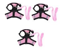 3pcs Back Strap Reflector Vest Pet Leash Pet Vest Dog Vest Dog Tops for Small Dogs Leash for Puppy Dog Adjustable Vest D