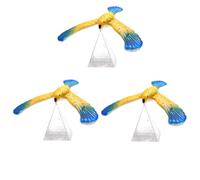 3Pcs Balance Bird Prop, Clear Triangle Stand Classic Gravity Balancing Eagle, Stable Anti-Fall Clear Gravity Principle Demo for Science Teaching