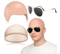 3PCS Bald Cap Adult Pitbull Costume, Adults Mr Accessory Set for Halloween