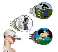 3Pcs Ball Marker Hat Clip Golf Ball Marker Hat Clip Colorful Designs Magnetic Golf Ball Marker with Golf Ball Hat Clip Can Mark The Position of The Ball And Assist in Aiming