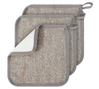 3PCS Bamboo Charcoal Face Cloths for Washing Face Shimmeroo 8x8 Inch Exfoliating Towel Premium Body Wash Cloths with Softness Scrubbing Two Sides Bath Towels for Women Men(Grey)