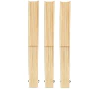 3pcs Bamboo Folding Hand Fan Frame 8.27 Inch for DIY Craft Crafting