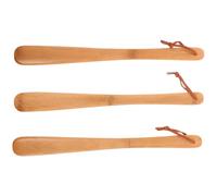 3pcs Bamboo Shoe Horn 15 Inch Long Handle Standing Helper for Seniors