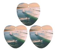 3PCS Beach Surf Car Air Freshener Hanging Scented Cards Cute lavender Car Fresheners Long Lasting New Cars Scents for Women Men Natural Air Freshener with Lanyard Automotive Freshies