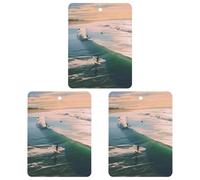 3PCS Beach Surf Car Air Freshener Hanging Scented Cards Cute lavender Car Fresheners Long Lasting New Cars Scents for Women Men Natural Air Freshener with Lanyard Automotive Freshies