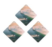 3PCS Beach Surf Car Air Freshener Hanging Scented Cards Cute lavender Car Fresheners Long Lasting New Cars Scents for Women Men Natural Air Freshener with Lanyard Automotive Freshies