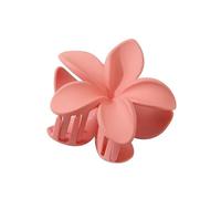 3PCS Beautiful And Fashion Large Size 8CM Plumeria Flower 13CM Square Matte Clip Hairpin Headdress Hair Accessories For Women(Frosted Pink)
