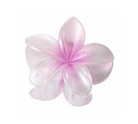 3PCS Beautiful And Fashion Large Size 8CM Plumeria Flower 13CM Square Matte Clip Hairpin Headdress Hair Accessories For Women(Light purple)