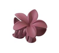 3PCS Beautiful And Fashion Large Size 8CM Plumeria Flower 13CM Square Matte Clip Hairpin Headdress Hair Accessories For Women(Frosted Wine Red)