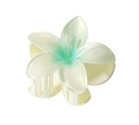 3PCS Beautiful And Fashion Large Size 8CM Plumeria Flower 13CM Square Matte Clip Hairpin Headdress Hair Accessories For Women(Cyan-blue)