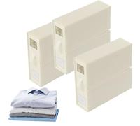 3Pcs Bed Sheet Organizer with Label & Visual Window 15x13x5in Bedsheet Organizer with Handle & Zipper Foldable Stackable Bedding Organiser for Home Dorm, Beige White, Bed Sheet Storage